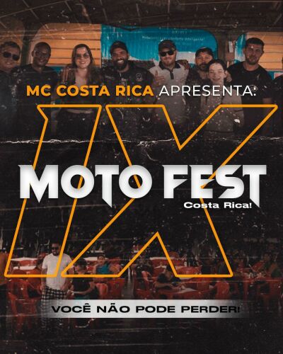 Imagem da notícia Costa Rica recebe 9ª edição do Motofest com shows, gastronomia e motociclismo